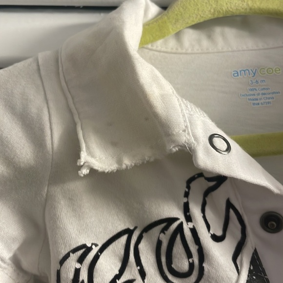 Amy Coe Distressed Punk Rocker Onesie & Jeans. Size 3-6M. EUC - Picture 5 of 7